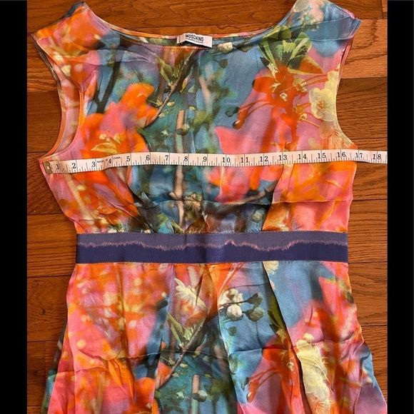 Moschino CheapandChic Floral Watercolor Silk Dress - Picture 11 of 13